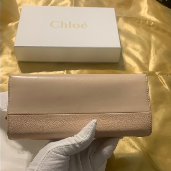 Chloe Powder Light Pink Leather Wallet Gold Hardware - Picture 9 of 16